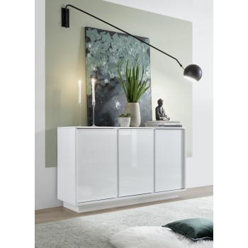 Aparador ICE de 3 portas, 137,1 x 42,4 x 78,2 cm