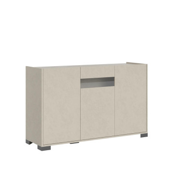Aparador / Suporte para TV / Aparador Alto Riflesso Branco Brilhante - Aparador de 3 portas 130x40x81 cm Riflesso branco brilhante