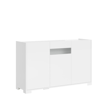 Aparador / Suporte para TV / Aparador Alto Riflesso Branco Brilhante - Aparador de 3 portas 130x40x81 cm Riflesso branco brilhante
