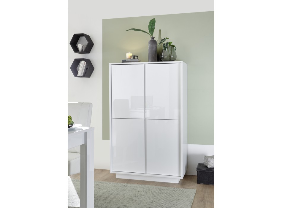 Armário ICE de 4 portas, 92x145x43 cm 