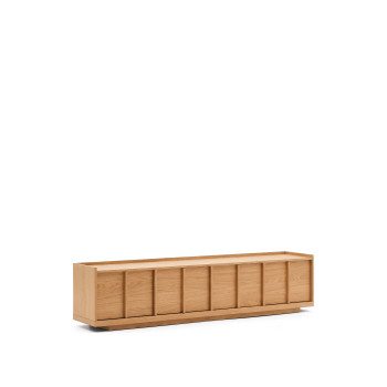 Suporte para TV Onix em folheado de carvalho com acabamento em tom natural 200 x 45 cm FSC Mix Credit
