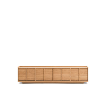 Suporte para TV Onix em folheado de carvalho com acabamento em tom natural 200 x 45 cm FSC Mix Credit