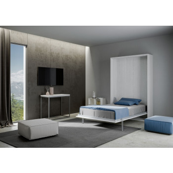 Mod.Kentaro 1 e meio quadrado 120 - Cama dobrável Kentaro 1 e meio 120 freixo branco