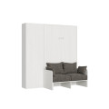 Cama de parede vertical Kentaro Sofà de 140 cm com coluna 