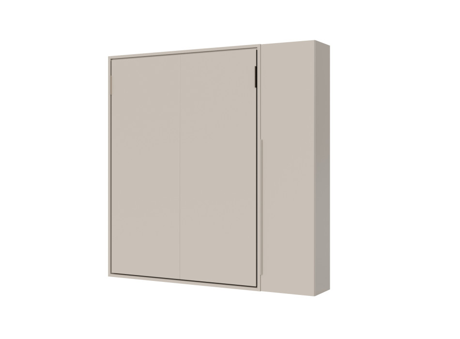 Mod. Versia cama de casal 160 com guarda-roupa de 1 porta (esquerda/direita) - 160 Versia cama de casal dobrável com guarda-roupa de 1 porta (direita) cor argila