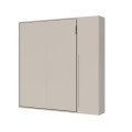 Cama de casal dobrável vertical Versia de 160 cm com guarda-roupa de 1 porta à direita Argila