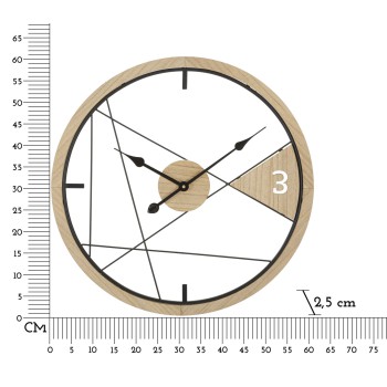 RELÓGIO DE PAREDE COM DESIGN GEOMÉTRICO