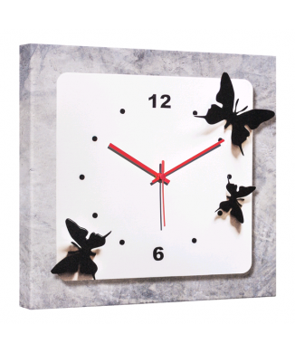 Relógio Borboletas Pretas G4618 Pintdecor