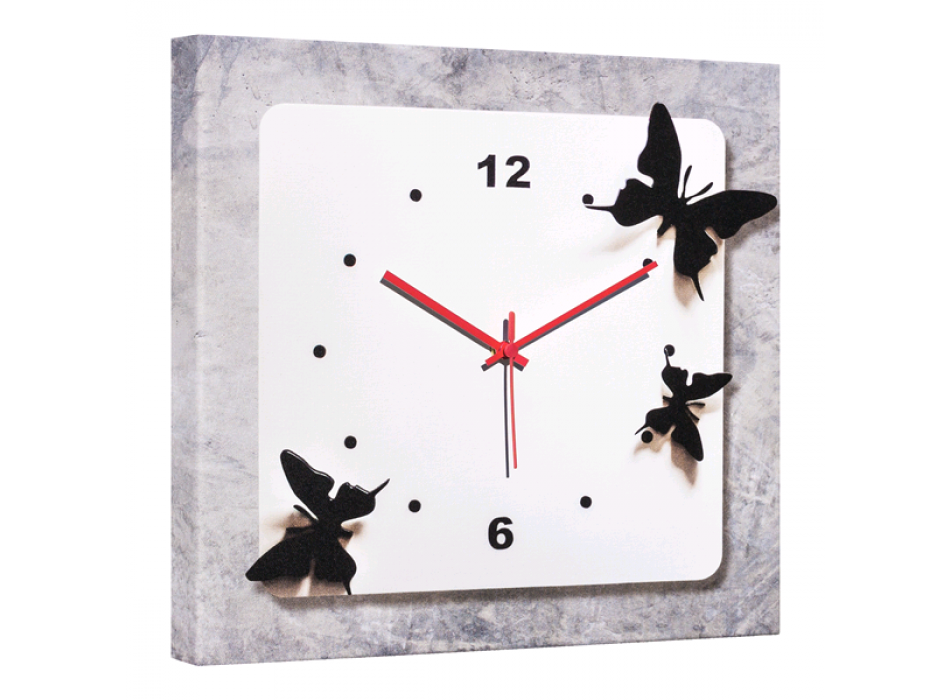 Relógio Borboletas Pretas G4618 Pintdecor