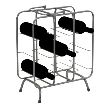 SUPORTE QUADRADO PARA GARRAFAS (9 LUGARES)