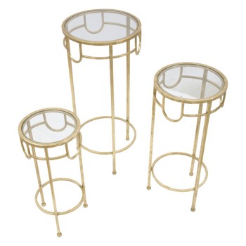 Conjunto de telefone dourado, 3 peças