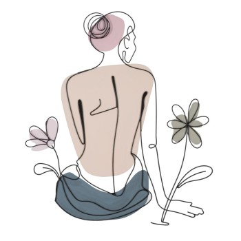 PAINEL DE PAREDE SENHORA COM FLOR