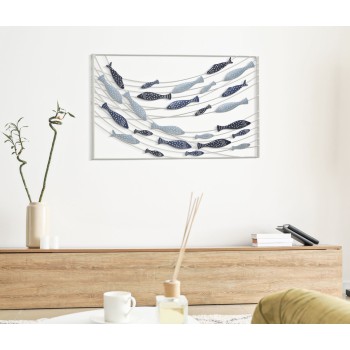 PAINEL DE PAREDE COM PEIXES