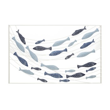 PAINEL DE PAREDE COM PEIXES