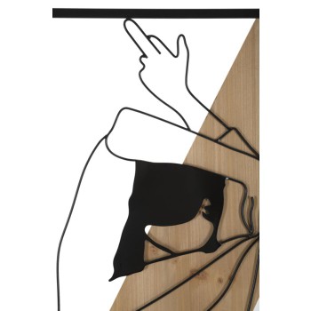 PAINEL DE PAREDE DE FERRO E MADEIRA