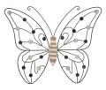PAINEL DE BORBOLETA EM FERRO E MADEIRA