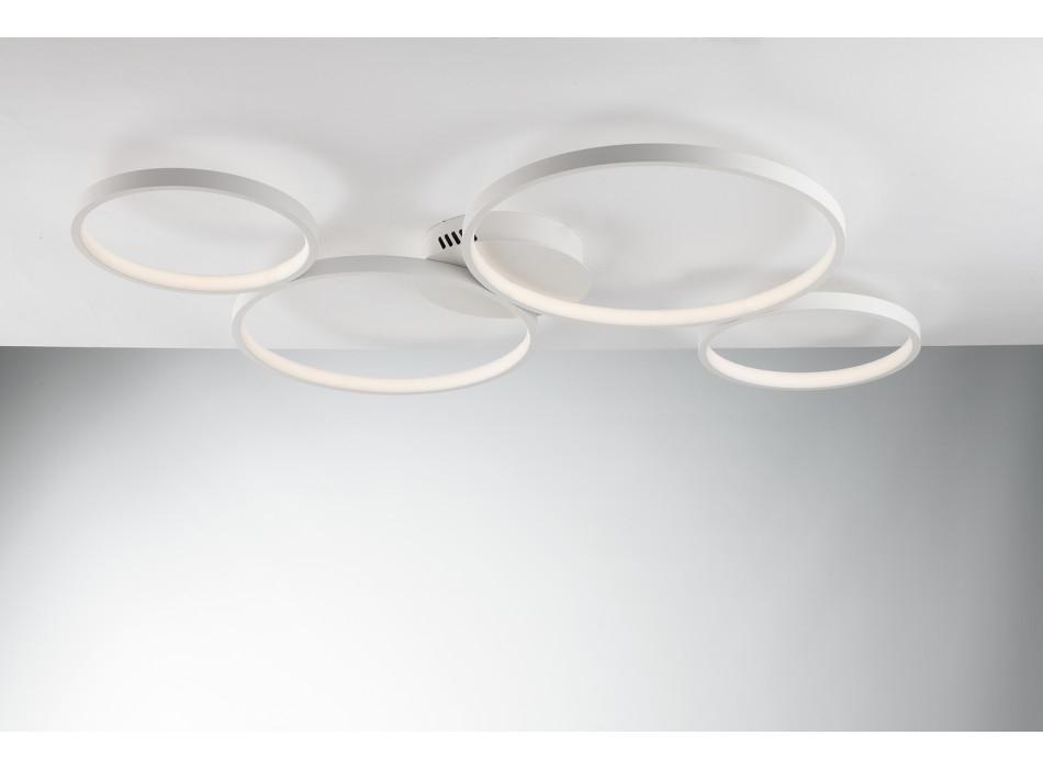 LUMINÁRIA DE TETO LED FREDY WHITE 60W 8000LM CCT 95X61X6,1CM
