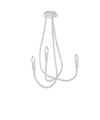 Luminária de teto Lover branca 3XE14 15X15X100CM