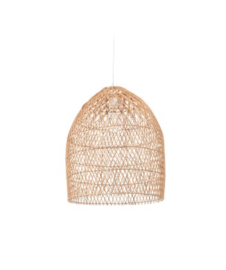 Luminária de teto Domitila em rattan com acabamento natural Ø 44 cm