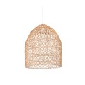 Luminária de teto Domitila em rattan com acabamento natural Ø 44 cm