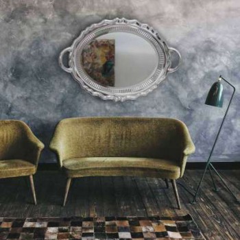 PLATEAU MIROIR ACABAMENTO DE METAL 41001 QEEBOO