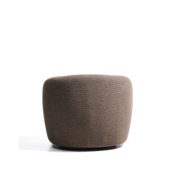 Poltrona giratória Odenia em micro bouclé