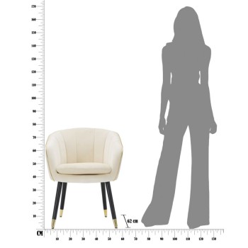POLTRONA PARIS CREME/DOURADA