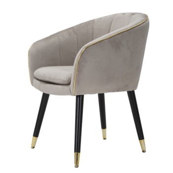 POLTRONA PARIS CINZA/DOURADA