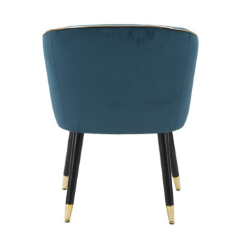 POLTRONA PARIS AZUL-PETRÓLEO/DOURADO