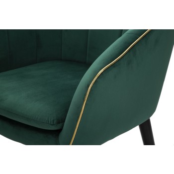 POLTRONA PARIS VERDE/DOURADA