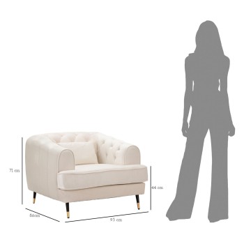 POLTRONA PRAGA CREME