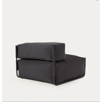 Puf modular quadrado para sofá com encosto, 100% para uso externo.