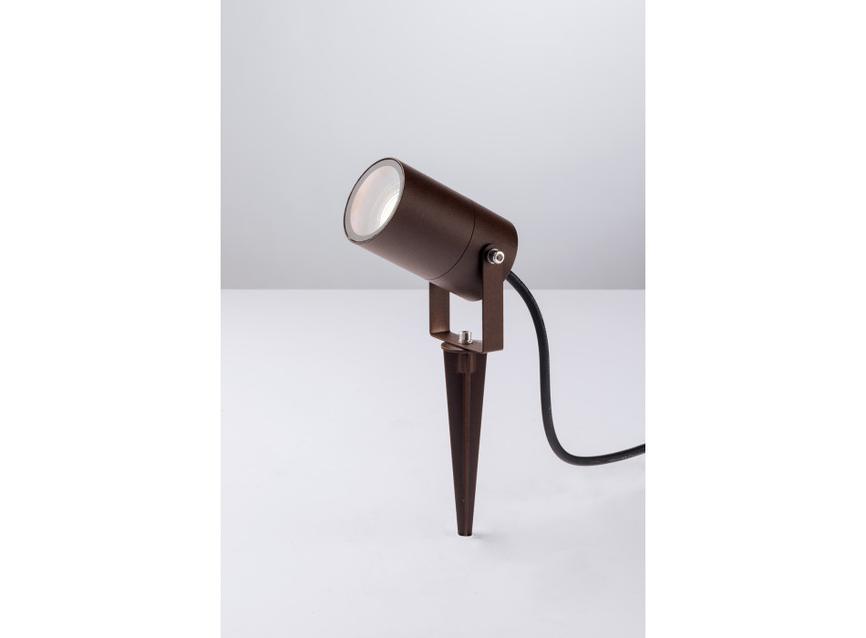 Projetor Akron Corten com suporte 1xGU10 IP65 10x6cm