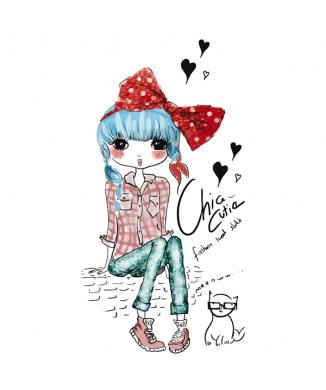 Pintura MENINA COM LAÇO VERMELHO G1614 PINTDECOR