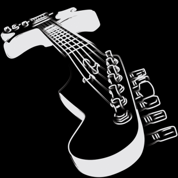 GUITARRA PRETA E BRANCA G1482 PINTDECOR