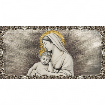 Pintura A MADONA E O MENINO COM MOLDURA G2336 PINTDECOR