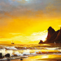 Pintura Ondas do Mar G2154 PINTDECOR