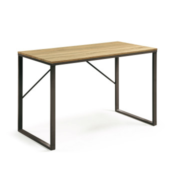 Mesa retangular Talbot 120 x 60 cm preta