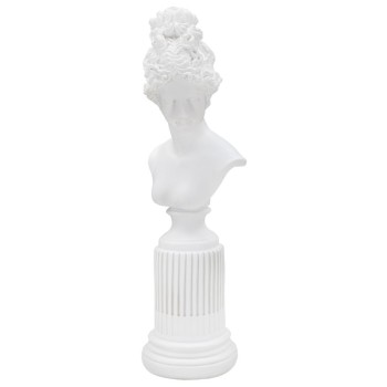ESCULTURA DE MULHER COM PEDESTAL