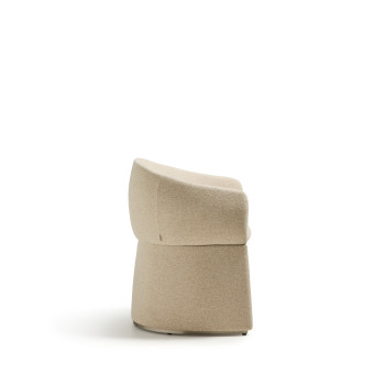 Cadeira Bosca em chenille bege