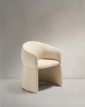 Cadeira Bosca em chenille bege