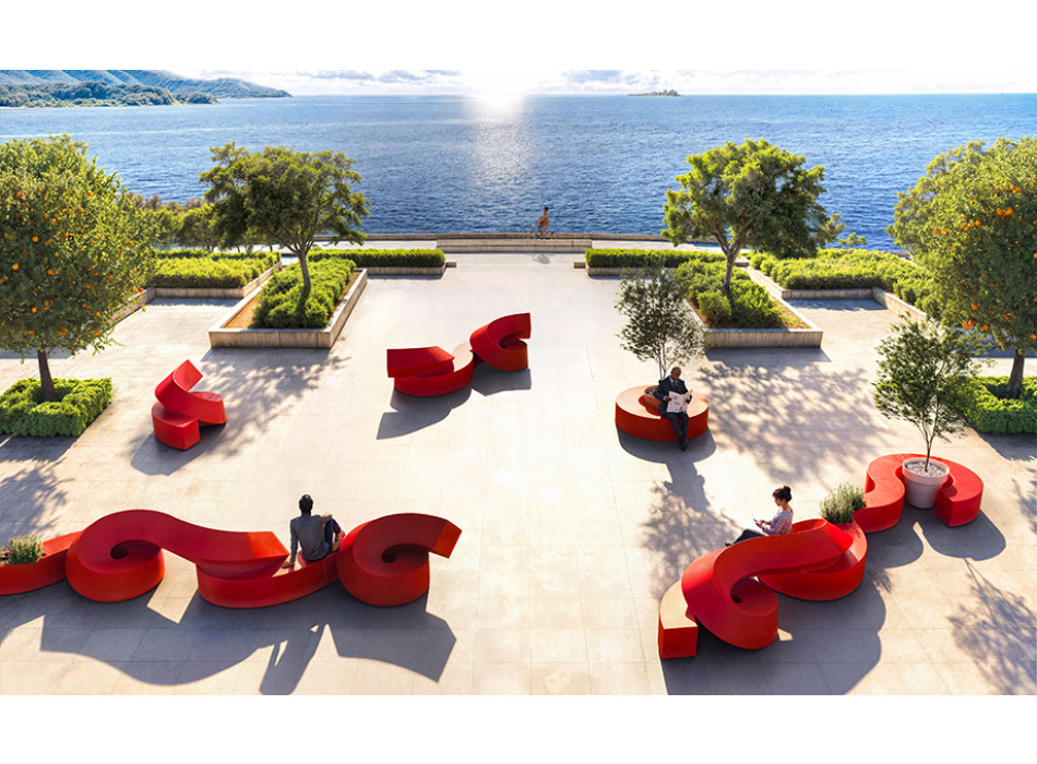 Escultura-assento modular TWIST da Plust