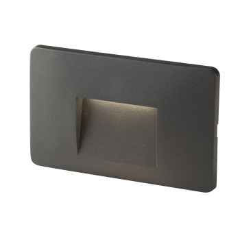 Luminária de embutir LED BREEN antracite, 3W, 290lm, CCT, IP65, 13x1x8,5cm