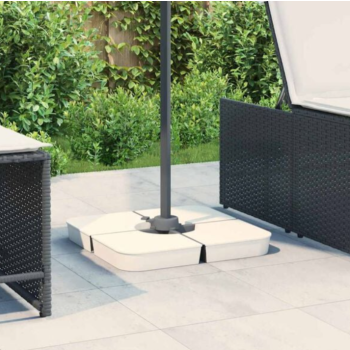 Conjunto de 4 bases para guarda-sol com suporte transversal em PP de 100 kg