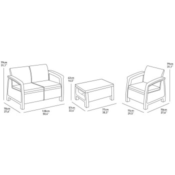 Conjunto de sala de estar CORFÙ KETER para jardim
