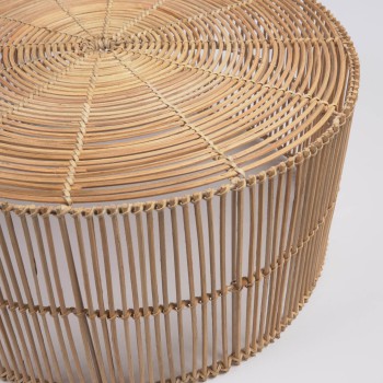 Conjunto Elmima de 2 mesas de centro 100% rattan com acabamento natural