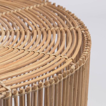 Conjunto Elmima de 2 mesas de centro 100% rattan com acabamento natural