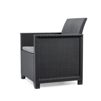 Conjunto de mesa de centro e 2 poltronas KETER Emma para varanda