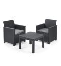 Conjunto de mesa de centro e 2 poltronas KETER Emma para varanda