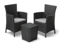 Conjunto de varanda KETER IOWA: mesa de centro e duas poltronas para jardim. 